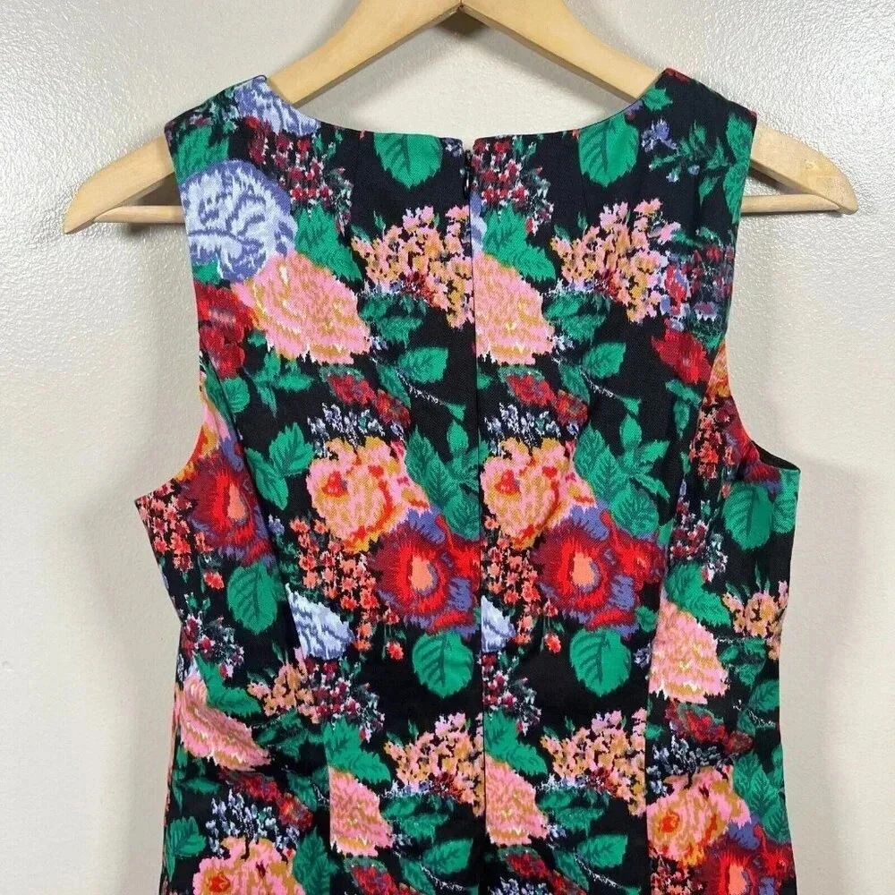 J. Crew Floral Sheath Dress Size 8 Work Career Office Professional Church K6485 - Picture 8 of 12